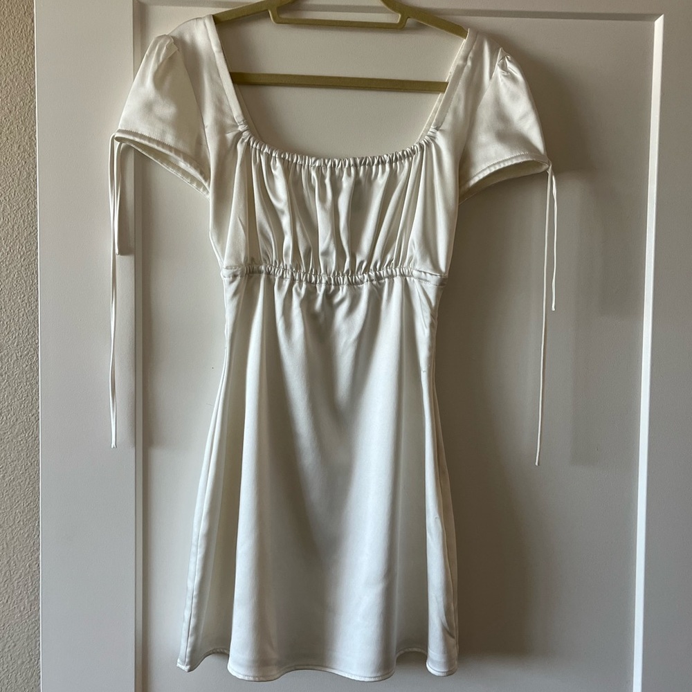 White mini dress